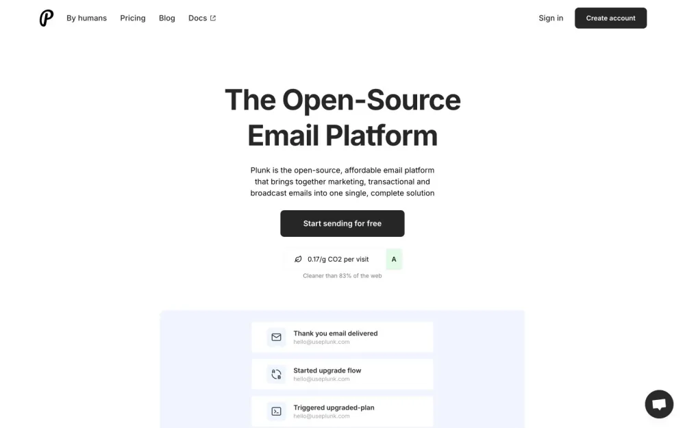 Plunk - A unified open-source email platform designed for all your communication needs