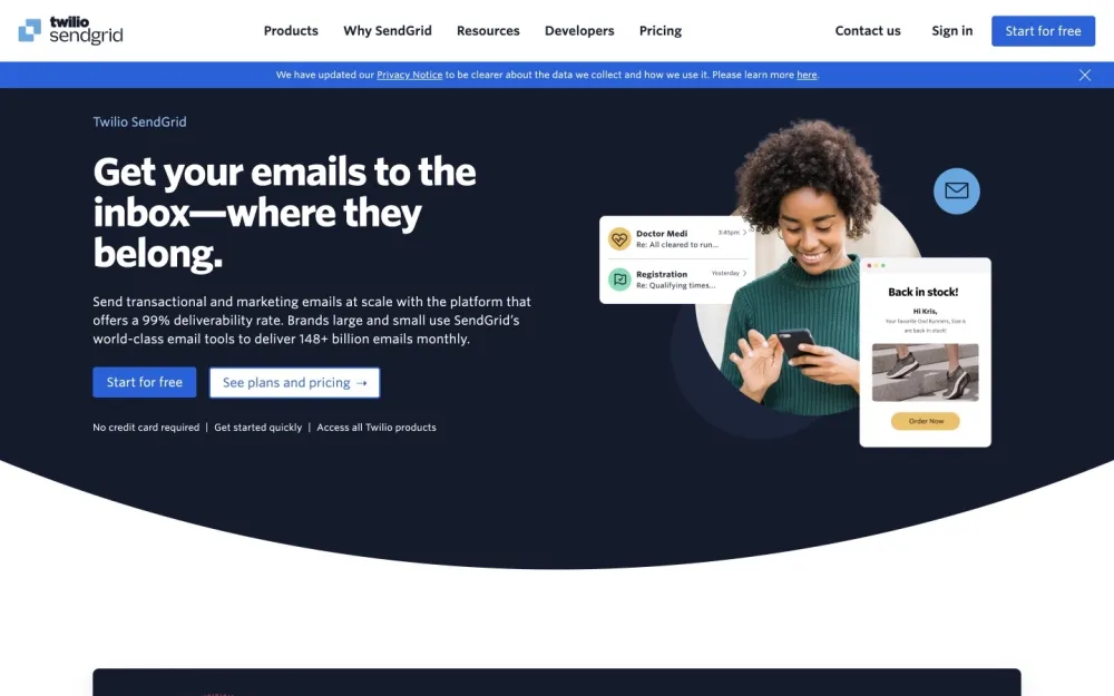 Sendgrid - A powerful email delivery platform for transactional and marketing emails