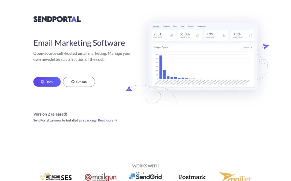 Sendportal - A versatile email marketing platform designed for seamless campaign management